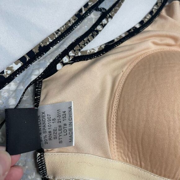 Shore Shapes Snake Print One Piece Bathing Suit Swimsuit Swimdress Plus Size 18 - Picture 7 of 7